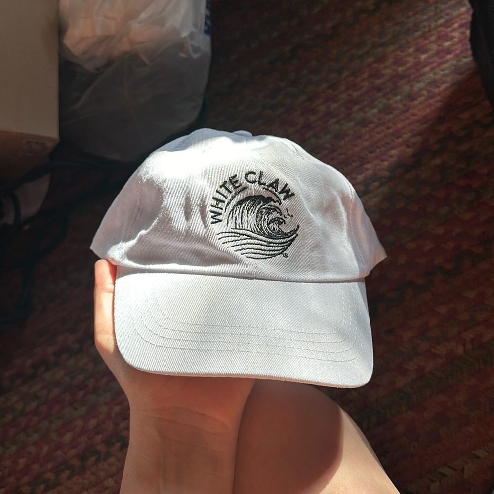 WHITE CLAW SELTZER LIQUOR BAR ALCOHOL WHITE DAD HAT